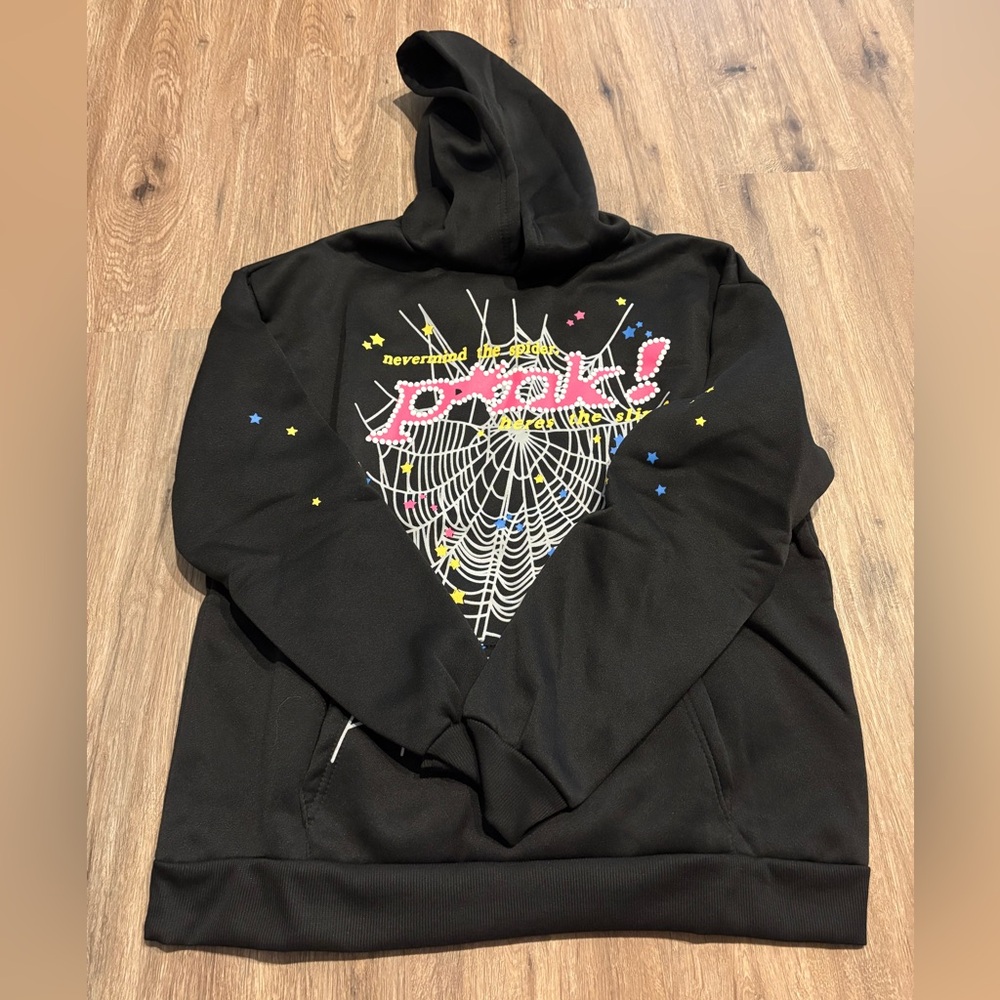 Sp5der “pink” REPLICA men’s hoodie - size M - new in package - 2 available